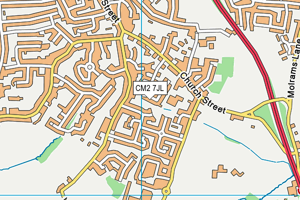 CM2 7JL map - OS VectorMap District (Ordnance Survey)