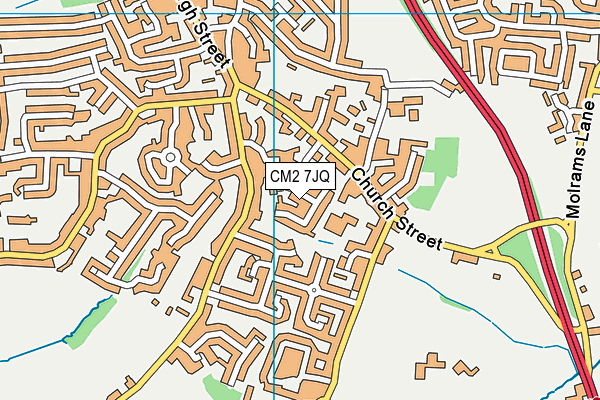 CM2 7JQ map - OS VectorMap District (Ordnance Survey)