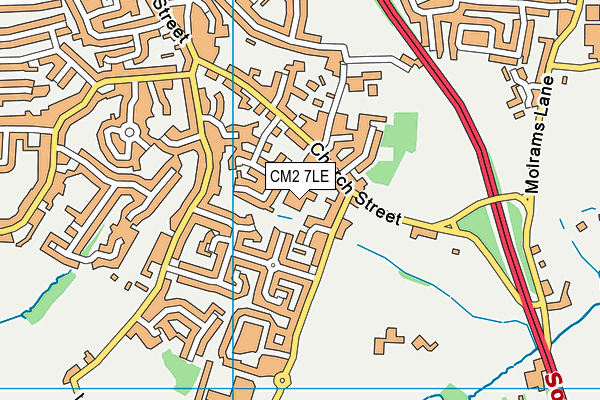 CM2 7LE map - OS VectorMap District (Ordnance Survey)