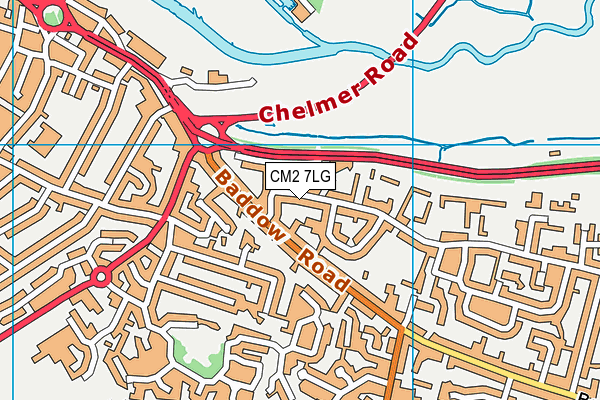 CM2 7LG map - OS VectorMap District (Ordnance Survey)