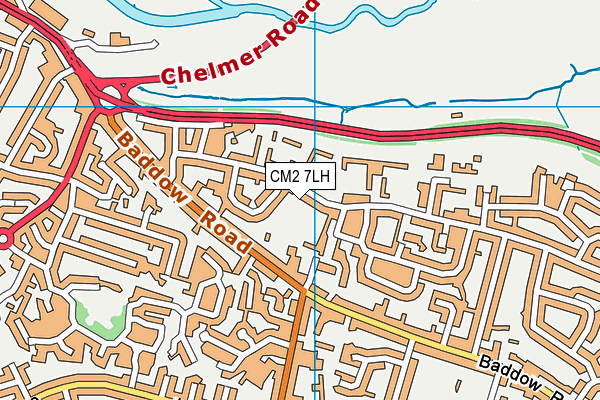 CM2 7LH map - OS VectorMap District (Ordnance Survey)