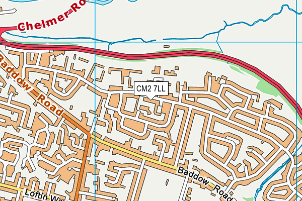 CM2 7LL map - OS VectorMap District (Ordnance Survey)