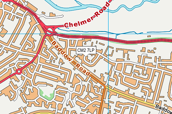 CM2 7LP map - OS VectorMap District (Ordnance Survey)