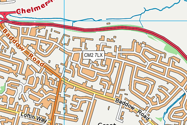 CM2 7LX map - OS VectorMap District (Ordnance Survey)