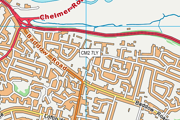 CM2 7LY map - OS VectorMap District (Ordnance Survey)