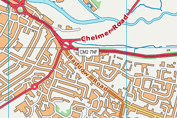 CM2 7NF map - OS VectorMap District (Ordnance Survey)