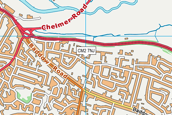 CM2 7NJ map - OS VectorMap District (Ordnance Survey)