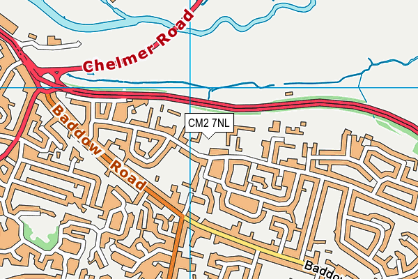 CM2 7NL map - OS VectorMap District (Ordnance Survey)