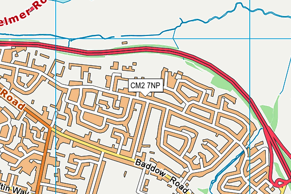 CM2 7NP map - OS VectorMap District (Ordnance Survey)