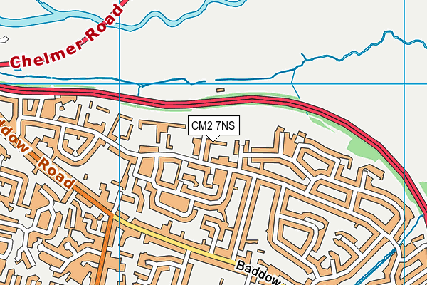 Meadgate Primary School map (CM2 7NS) - OS VectorMap District (Ordnance Survey)