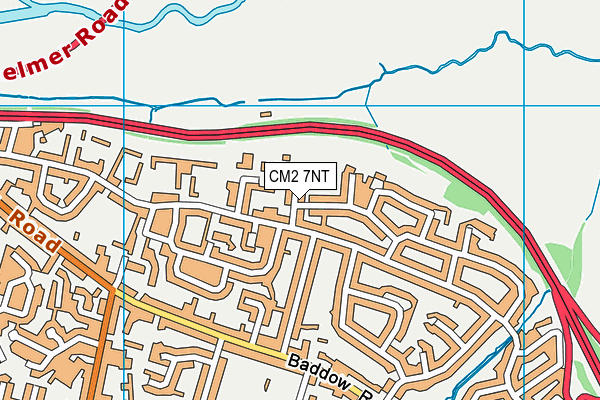 CM2 7NT map - OS VectorMap District (Ordnance Survey)