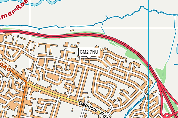 CM2 7NU map - OS VectorMap District (Ordnance Survey)