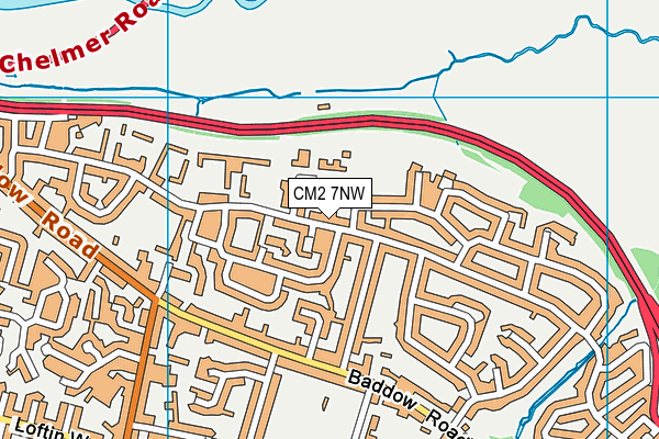 CM2 7NW map - OS VectorMap District (Ordnance Survey)