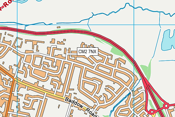 CM2 7NX map - OS VectorMap District (Ordnance Survey)