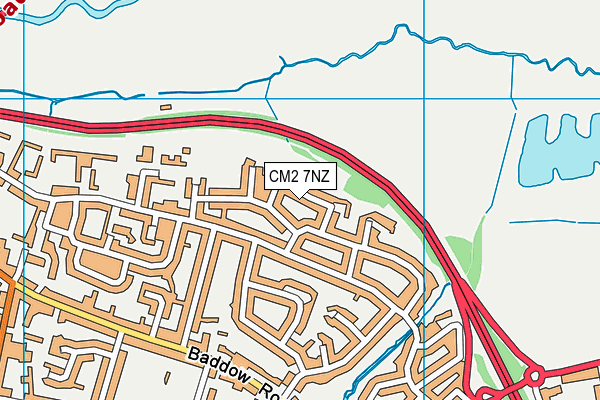 CM2 7NZ map - OS VectorMap District (Ordnance Survey)