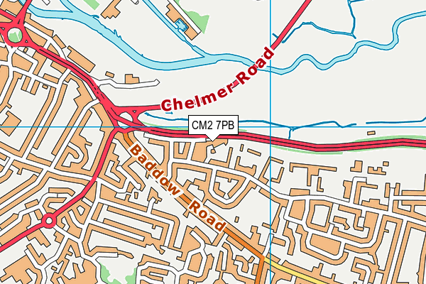 CM2 7PB map - OS VectorMap District (Ordnance Survey)