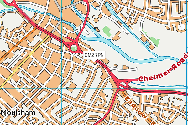 CM2 7PN map - OS VectorMap District (Ordnance Survey)