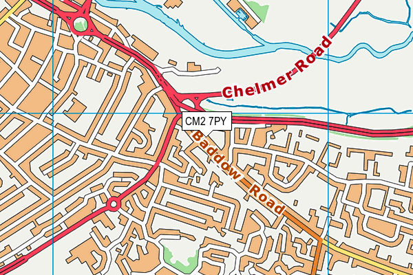 CM2 7PY map - OS VectorMap District (Ordnance Survey)