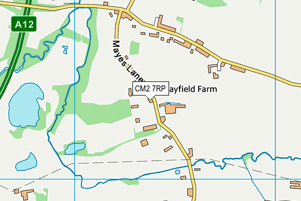 CM2 7RP map - OS VectorMap District (Ordnance Survey)