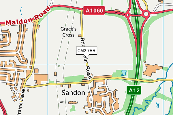 CM2 7RR map - OS VectorMap District (Ordnance Survey)