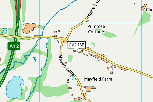 CM2 7SE map - OS VectorMap District (Ordnance Survey)