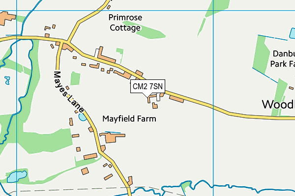 CM2 7SN map - OS VectorMap District (Ordnance Survey)