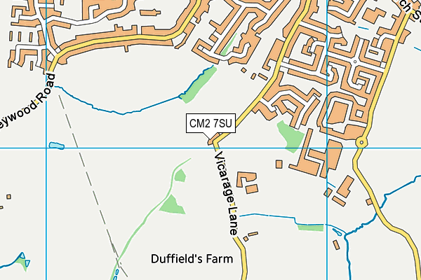 CM2 7SU map - OS VectorMap District (Ordnance Survey)