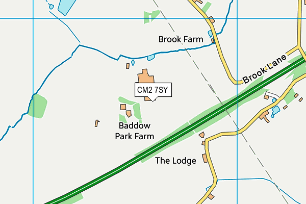 CM2 7SY map - OS VectorMap District (Ordnance Survey)