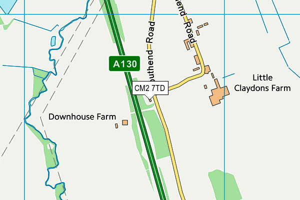 CM2 7TD map - OS VectorMap District (Ordnance Survey)