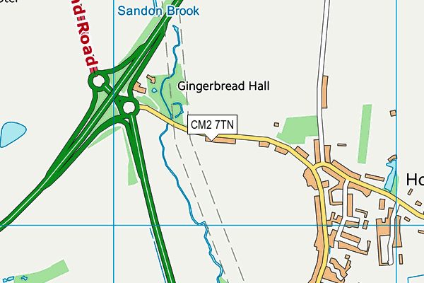 CM2 7TN map - OS VectorMap District (Ordnance Survey)