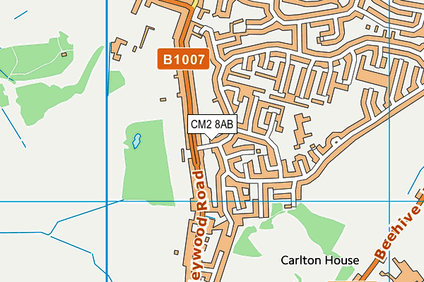 CM2 8AB map - OS VectorMap District (Ordnance Survey)