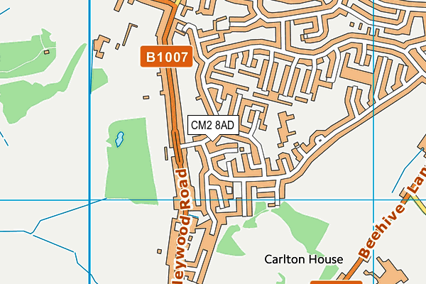 CM2 8AD map - OS VectorMap District (Ordnance Survey)