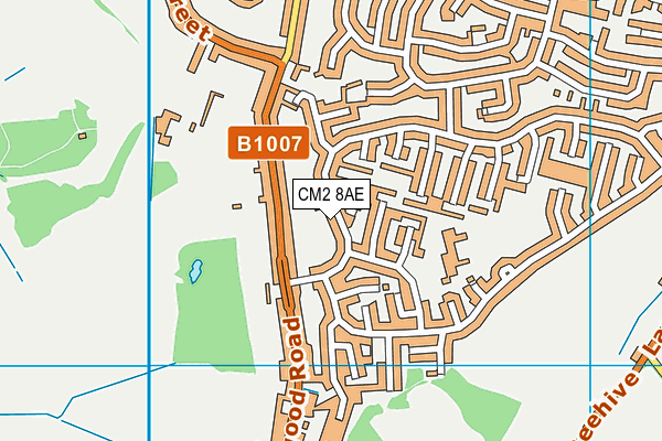 CM2 8AE map - OS VectorMap District (Ordnance Survey)