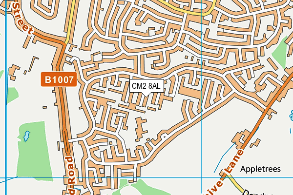 CM2 8AL map - OS VectorMap District (Ordnance Survey)