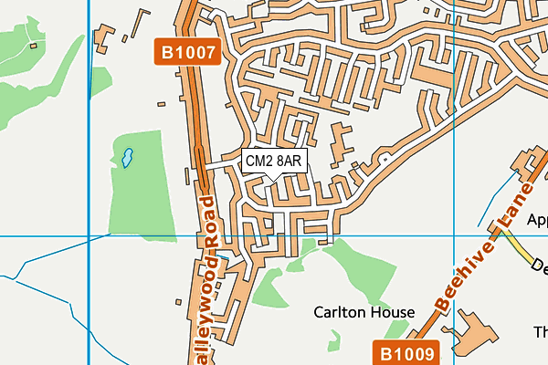 CM2 8AR map - OS VectorMap District (Ordnance Survey)