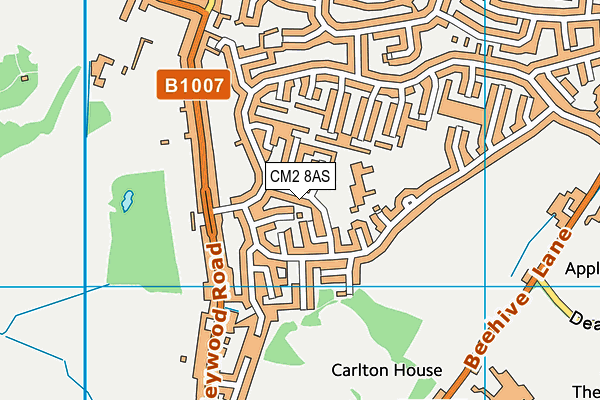 CM2 8AS map - OS VectorMap District (Ordnance Survey)