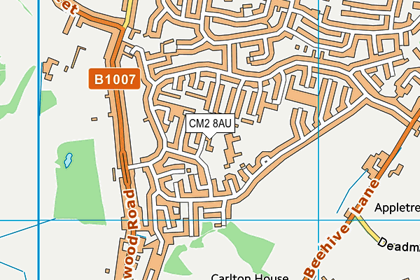 Mildmay Primary School map (CM2 8AU) - OS VectorMap District (Ordnance Survey)