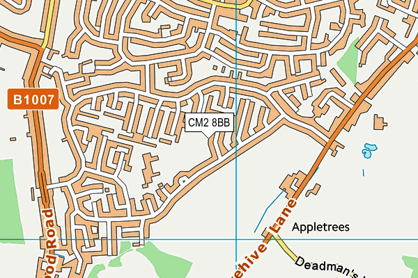 CM2 8BB map - OS VectorMap District (Ordnance Survey)