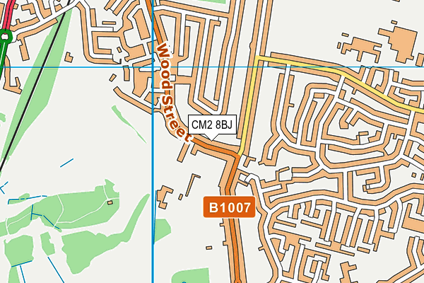 CM2 8BJ map - OS VectorMap District (Ordnance Survey)