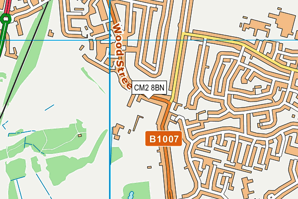 CM2 8BN map - OS VectorMap District (Ordnance Survey)