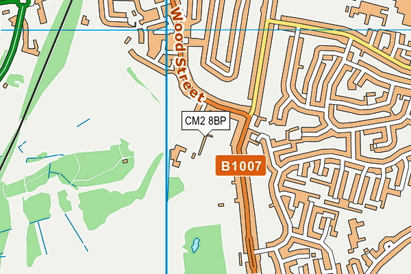 CM2 8BP map - OS VectorMap District (Ordnance Survey)