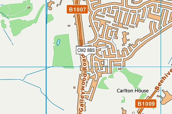 CM2 8BS map - OS VectorMap District (Ordnance Survey)