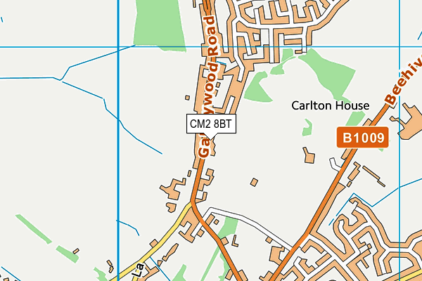 CM2 8BT map - OS VectorMap District (Ordnance Survey)