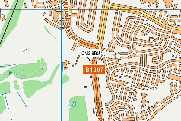 CM2 8BU map - OS VectorMap District (Ordnance Survey)