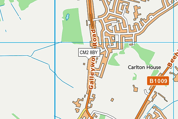 CM2 8BY map - OS VectorMap District (Ordnance Survey)