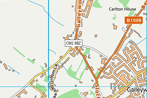 CM2 8BZ map - OS VectorMap District (Ordnance Survey)