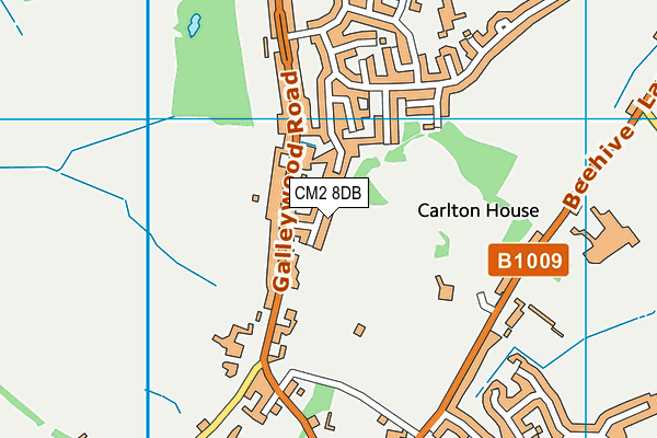 CM2 8DB map - OS VectorMap District (Ordnance Survey)