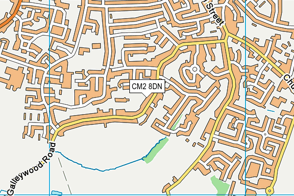 CM2 8DN map - OS VectorMap District (Ordnance Survey)