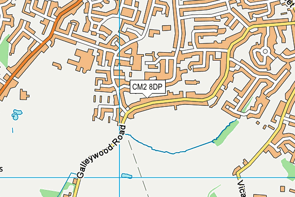 CM2 8DP map - OS VectorMap District (Ordnance Survey)