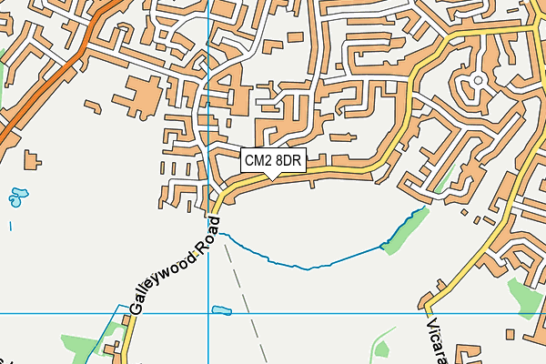 CM2 8DR map - OS VectorMap District (Ordnance Survey)